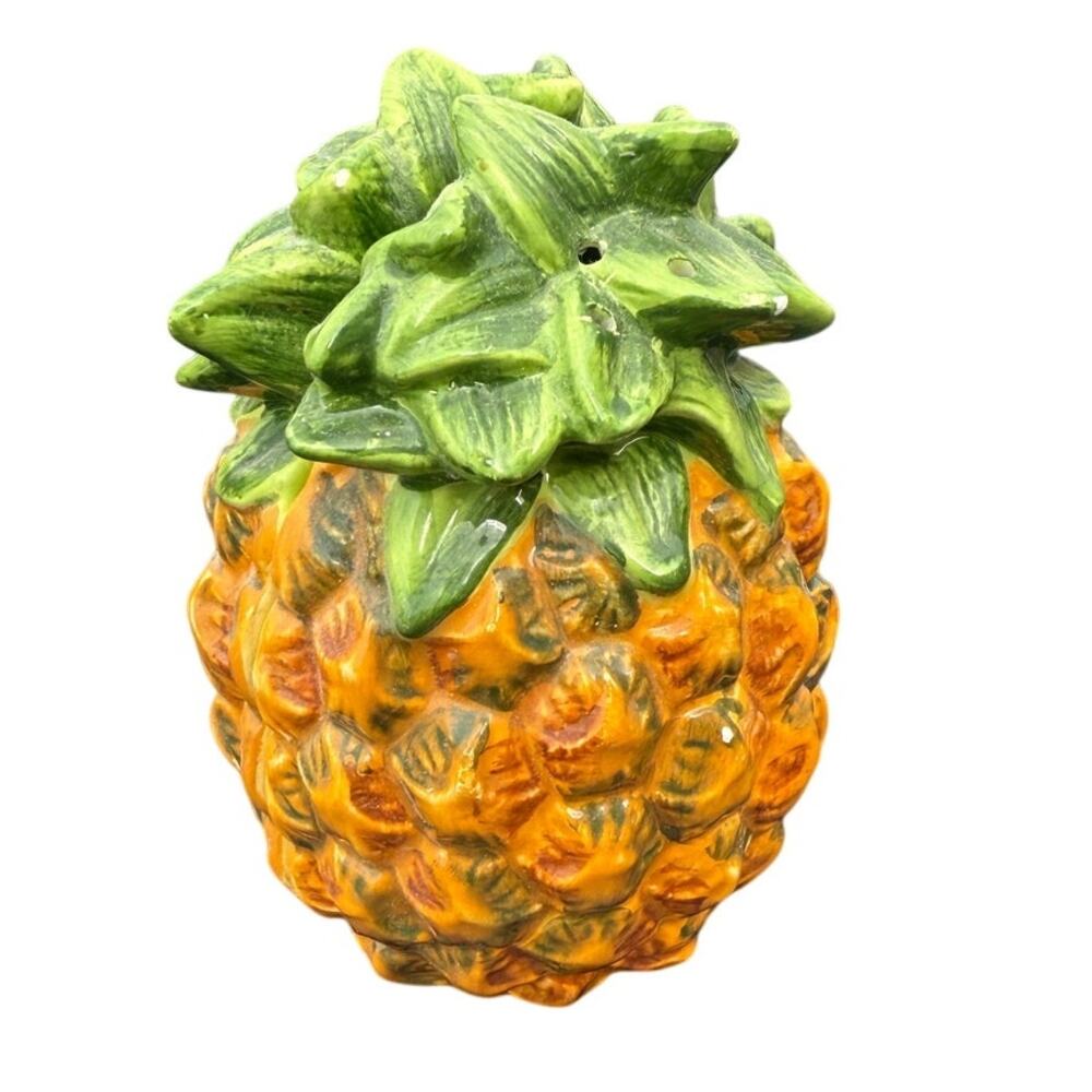 🍍 Vintage Pineapple Salt & Pepper Shaker Set Ceramic Tropical Kitchen Decor - Picture 2 of 6